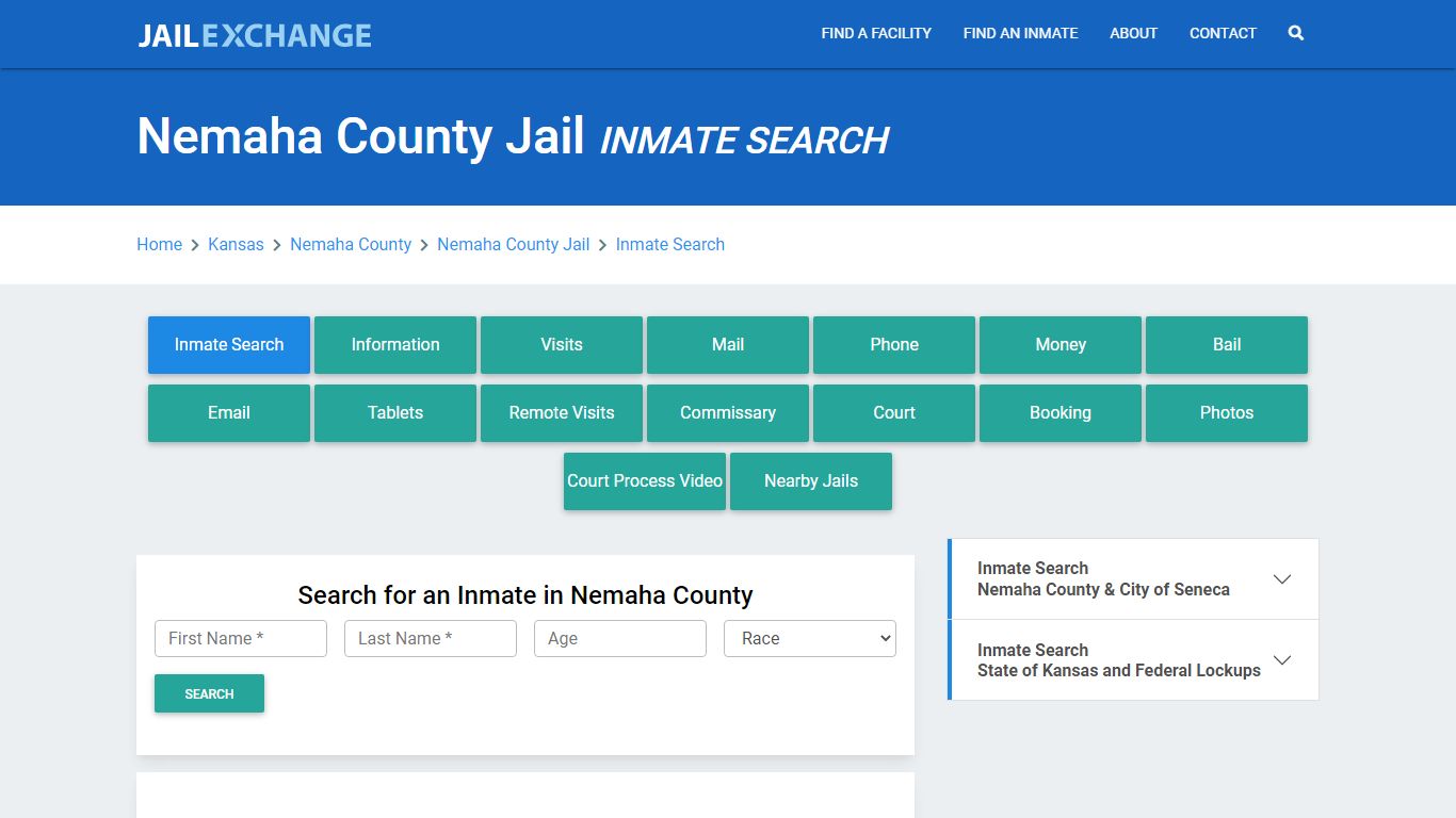 Nemaha County Jail, KS Inmate Search: Roster & Mugshots