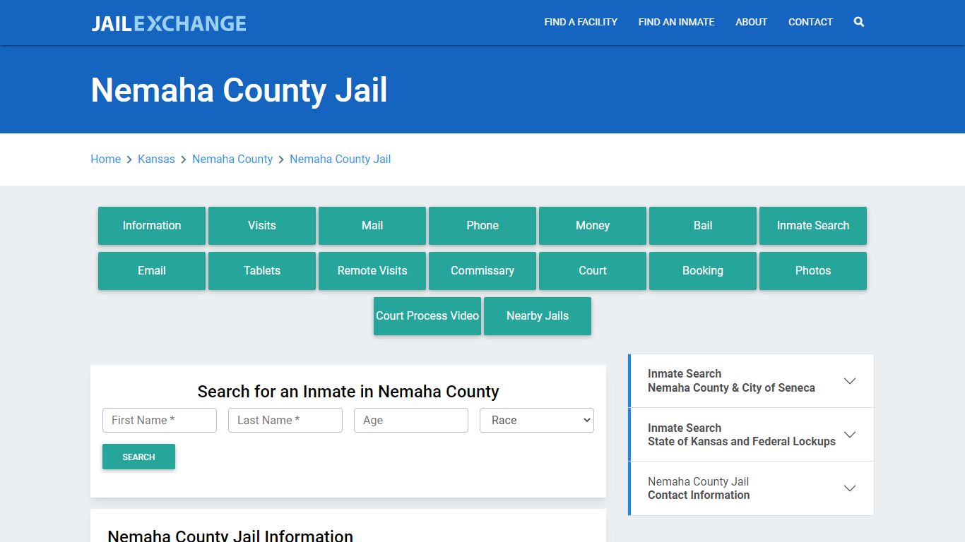 Nemaha County Jail Roster Lookup, KS, Inmate Search